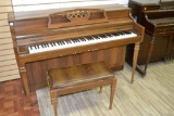 Kimball Spinet Upright Piano and Bench