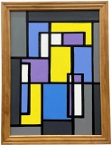 Abstract Geometric Composition Painting Acrylic