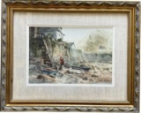 MARC MANN 1923-2006 American Beach Landscape Boats