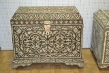 Moroccan Bone Inlay and Resin Chest Trunk