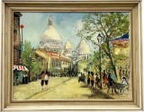 French School Impres Paris Street Scene Montmartre
