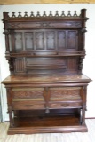 Gothic Sideboard in Walnut & Griotte Marble