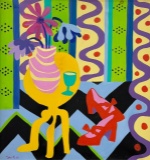 American School MCM Still Life Signed & Dated 1970