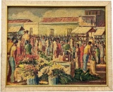 Latin American School Impressionist Market Scene