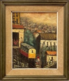 Latin American Impressionist Street Scene, Signed