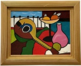 Mid-Cent European School Cubist Still Life Signed