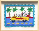 VTG Car Florida Pop Art Ltd Ed Acrylic Serigraph