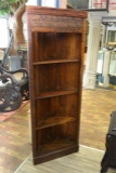 Vintage Tall Carved Wood Corner Cabinet
