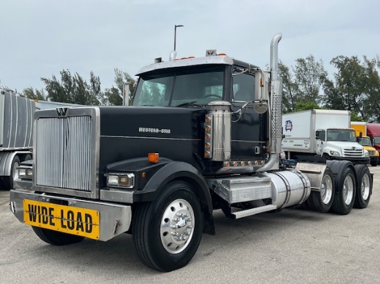 2000 WESTERN STAR 4900EX TRI AXLE HEAVY HAULER DAYCAB TRUCK CATERPILLAR CAT C15 TURBO DIESEL 18 SPD