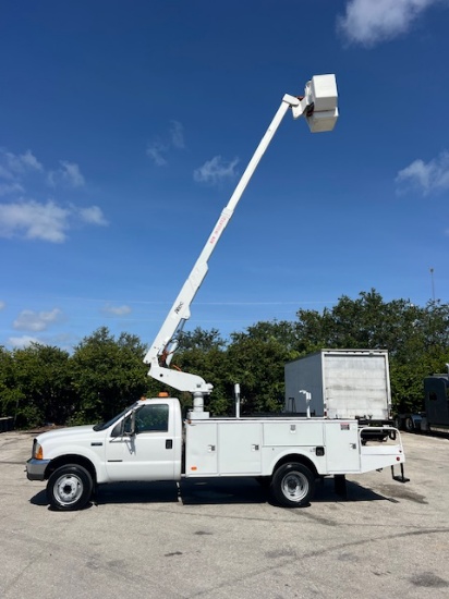 2000 FORD F550 BUCKET BOOM TRUCK 7.3L POWERSTROKE TURBO DIESEL ENGINE ONLY 42K ORIGINAL MILES