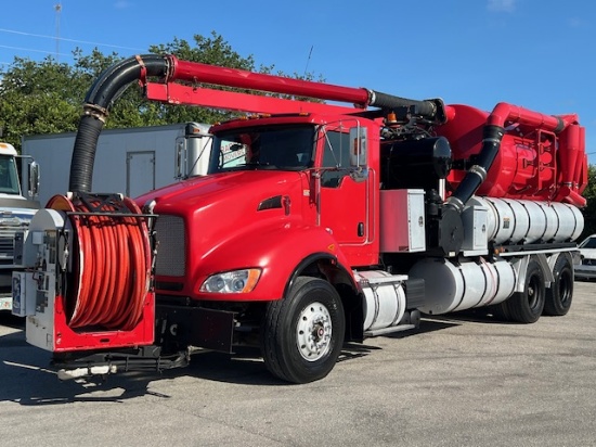 2012 KENWORTH T400 GUZZLER VACTOR 2100 HYDRO VAC SEWER CLEANER COMBINATION TRUCK CUMMINS DIESEL