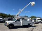 2000 FORD F550 BUCKET BOOM TRUCK 7.3L POWERSTROKE TURBO DIESEL ENGINE ONLY 42K ORIGINAL MILES