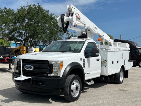 2017 FORD F550 4X4 ALTEC AT40G BUCKET TRUCK 6.7L POWERSTROKE TURBO DIESEL ENGINE
