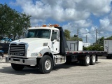 2013 MACK GU533 TANDEM AXLE ROLLBACK TRUCK LEDWELL STEEL BED WITH HYDRAULIC TAIL CUMMINS 237K MILES