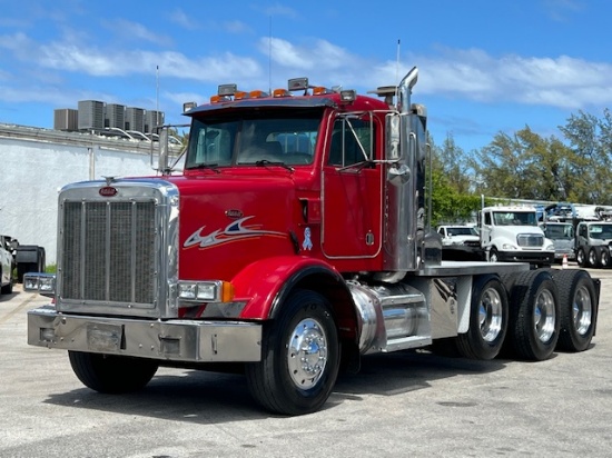 2001 PETERBILT 357 TRI AXLE HEAVY HAULER DAYCAB TRUCK CATERPILLAR CAT C15 6NZ 18 SPEED WET KIT