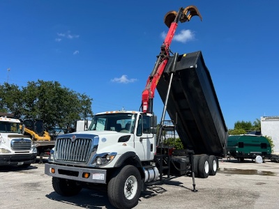 2019 International 7400 Workstar Palfinger Boom Grapple Dump Truck Cummins Diesel Only 100k Miles
