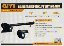 GIYI Adjustable Forklift Lifting Arm