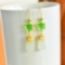 Exquisite Sterling Silver-Gold Plated Inlaid White Jade Earrings