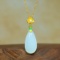 Exquisite Sterling Silver-Gold Plated Inlaid White Jade Pendant