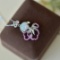 An Exquisite Sterling Silver Inlaid White Jade Pendant