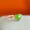 Exquisite Sterling Silver-Gold Plated Inlaid Jasper Ring