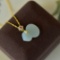 An Exquisite Sterling Silver-Gold Plated Inlaid White Jade Pendant