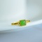 Exquisite Sterling Silver-Gold Plated Inlaid Jasper Ring