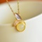 Exquisite Sterling Silver-Gold Plated Inlaid White Jade Pendant