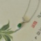 An Exquisite Sterling Silver Inlaid Jasper Pendant