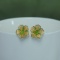 Exquisite Sterling Silver-Gold Plated Inlaid Jasper Earrings