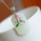 Exquisite Sterling Silver Inlaid White Jade Pendant