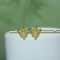 Exquisite Sterling Silver-Gold Plated Inlaid White Jade Earrings