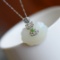 Exquisite Sterling Silver Inlaid White Jade Pendant