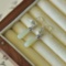 A Pair of Exquisite Sterling Silver Inlaid White Jade Earrings