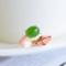 Exquisite Sterling Silver-Gold Plated Inlaid Jasper Ring(Zodiac Rooster)