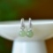 A Pair of Exquisite Sterling Silver Inlaid Jade Earrings
