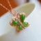 Exquisite Sterling Silver-Gold Plated Inlaid Jasper Pendant