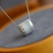 Exquisite Sterling Silver Inlaid White Jade Pendant