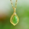 An Exquisite Sterling Silver-Gold Plated Inlaid Jasper Pendant