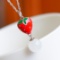 Exquisite Sterling Silver-Gold Plated Inlaid White Jade Pendant