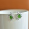 A Pair of Exquisite Sterling Silver Inlaid Jasper Earrings