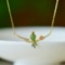 An Exquisite Sterling Silver-Gold Plated Inlaid Jasper Pendant