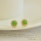 A Pair of Exquisite Sterling Silver-Gold Plated Inlaid Jasper Earrings