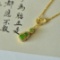 An Exquisite Sterling Silver-Gold Plated Inlaid Jasper Pendant
