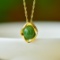 An Exquisite Sterling Silver-Gold Plated Inlaid Jasper Pendant