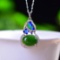 Exquisite Sterling Silver Inlaid Jasper Pendant