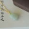 An Exquisite Sterling Silver-Gold Plated Inlaid Jade Pendant