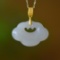 An Exquisite Sterling Silver-Gold Plated Inlaid  Jade Pendant