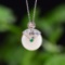 Exquisite Sterling Silver-Gold Plated Inlaid White Jade Pendant