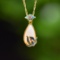 Exquisite Sterling Silver-Gold Plated Inlaid Hetian Jade Pendant